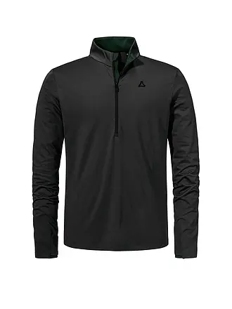 SCHÖFFEL | Herren Unterzieh Zipshirt Style Pine | schwarz